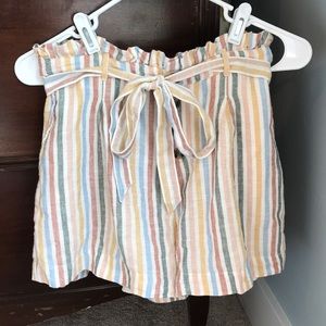 American Eagle striped linen shorts.